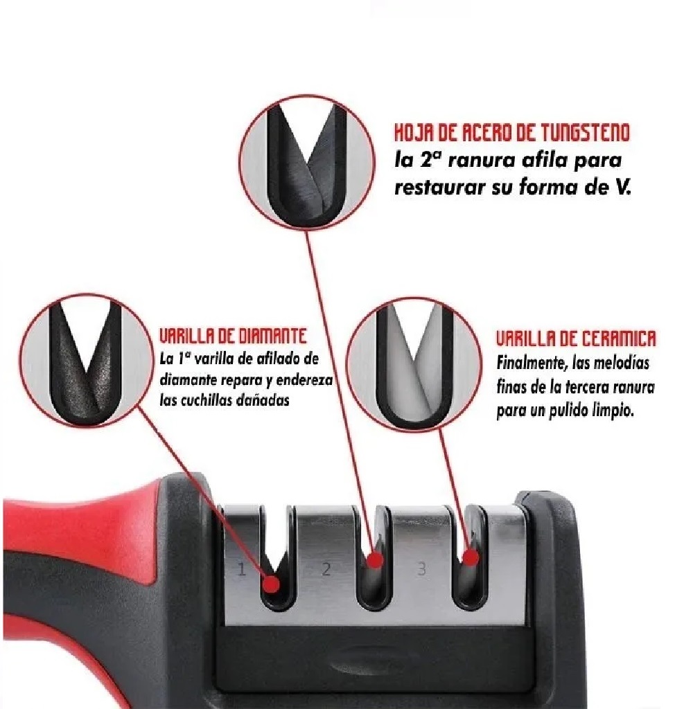 Miniatura 6 de Afilador De Cuchillos Ergonómico Acero